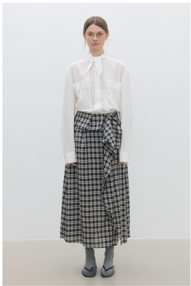 天絲尼龍領結襯衫外套 B4311