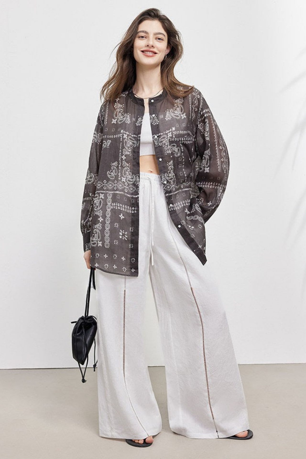 Paisley Ramie Resort Shirt & Shorts B4816