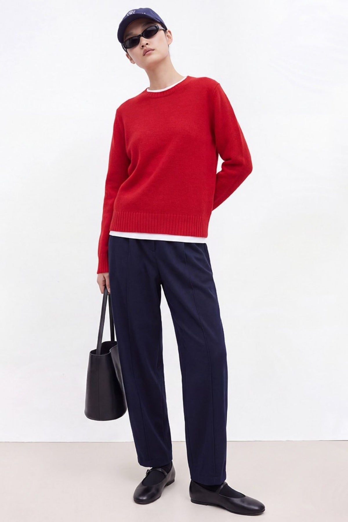 100% Wool Crew Neck Knit Sweater B5055
