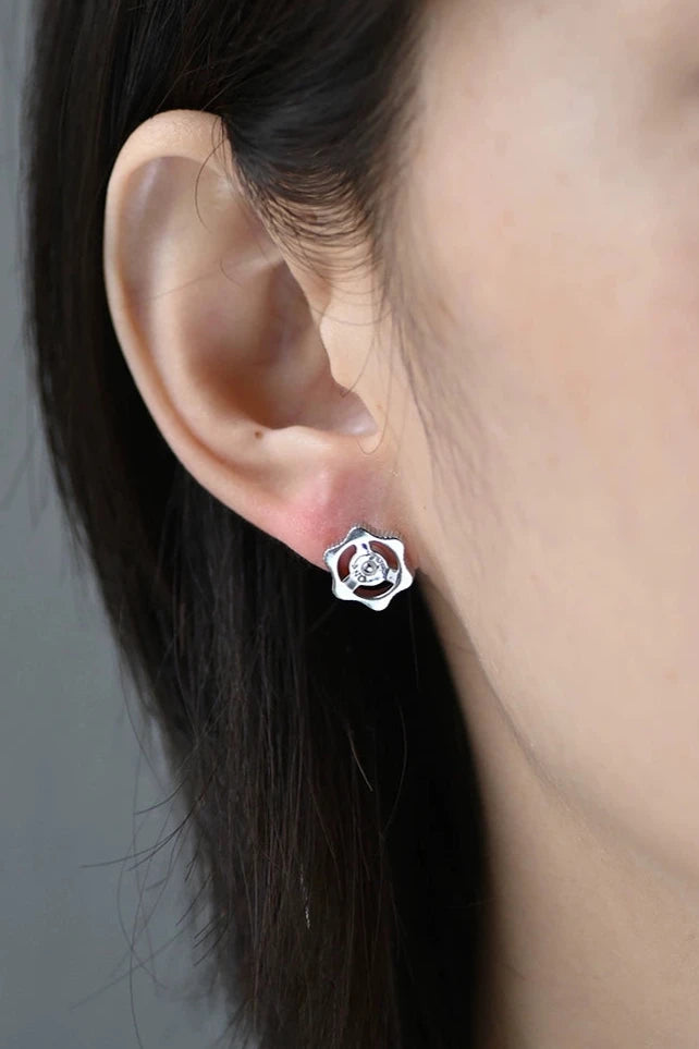 S925 Fire Switch Neutral Earrings B3233