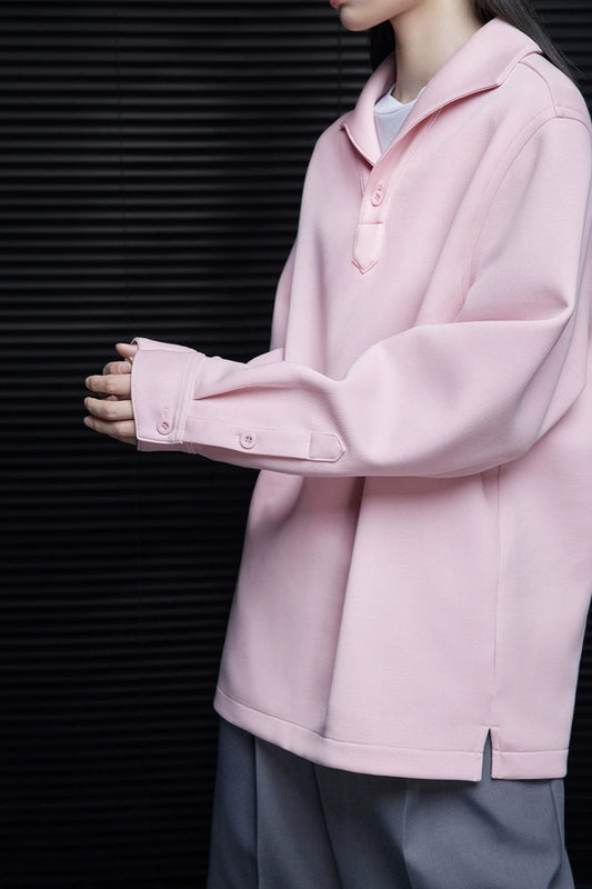 ピンクルーズラペルスウェットシャツ B4359
