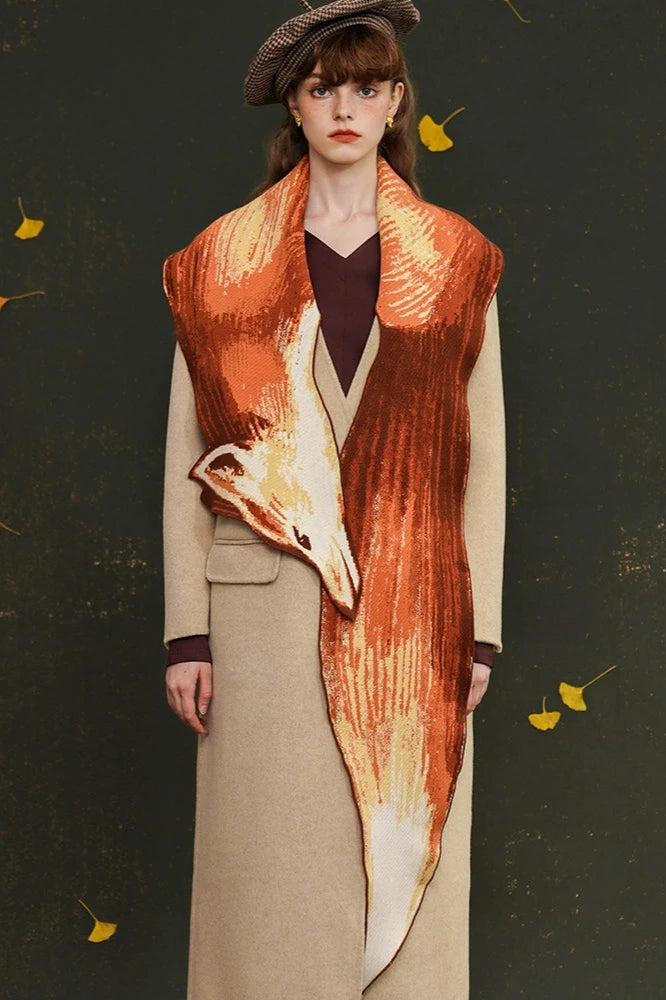 Fox Warmer Knit Shawl B3376