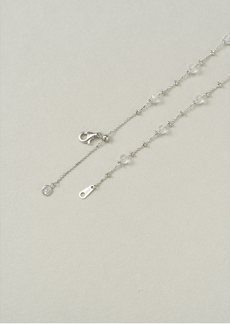 S925 White Crystal Fairy Chain Necklace B4995