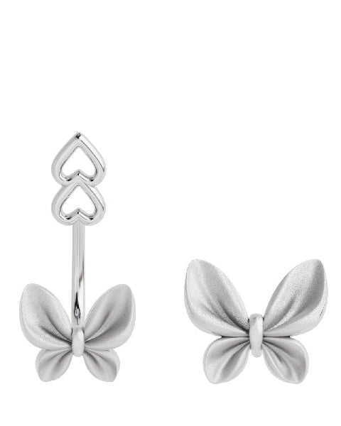 S925ダブルバタフライスタッドピアス B4294