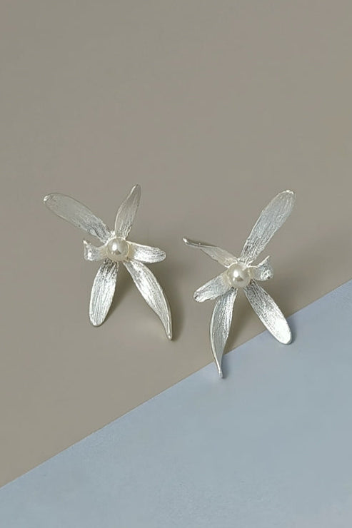 S925オーキッドピアス B4007