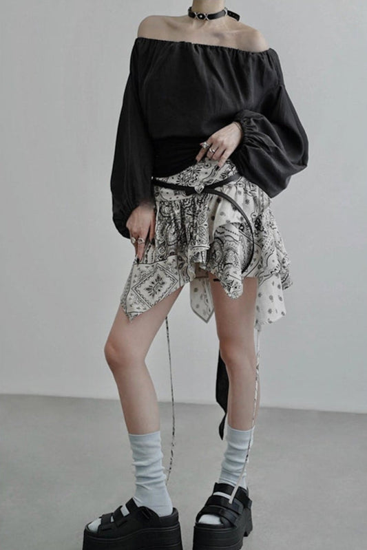 ワンラインカラー長袖シャツ B4252