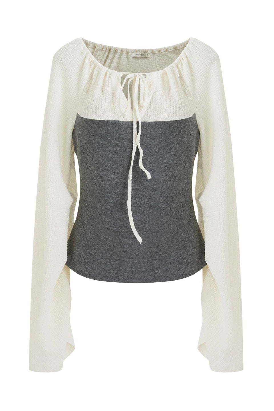 Color Block V-Neck Knit Top B4437