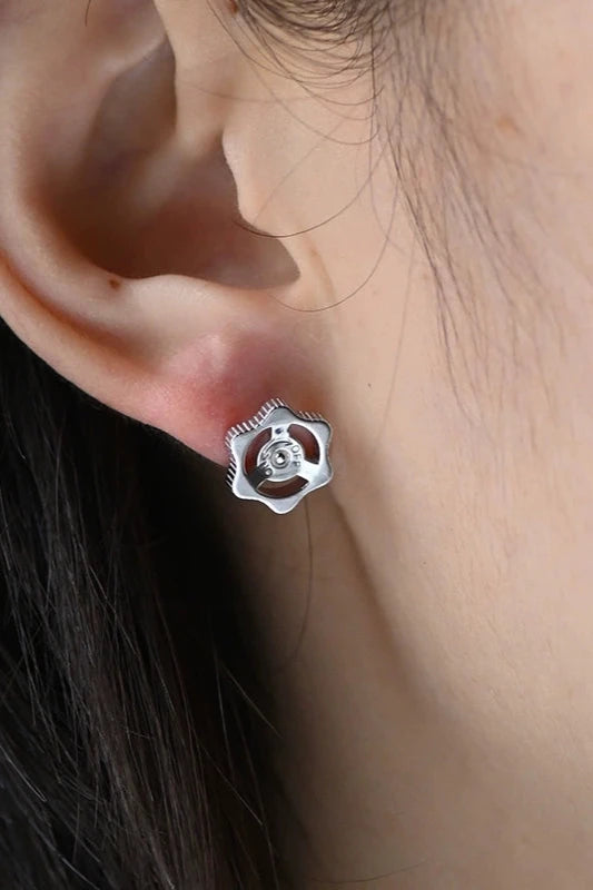 S925 Fire Switch Neutral Earrings B3233