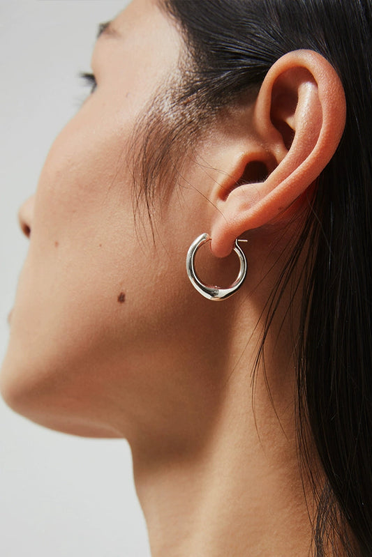 S925プレーンフープスタッドピアス B4341