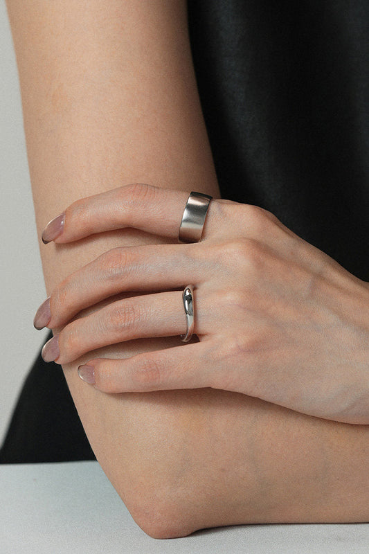 S925プレーンサークルマットオープンリング B4720