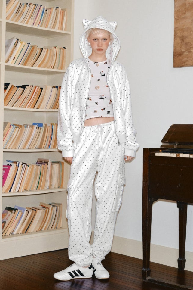 アニマルプリントタイトストレッチ半袖Tシャツ B3795