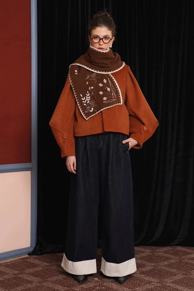 イレギュラーデザインショートコート B3528