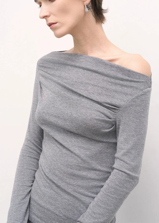 法國幻影灰針織T卹 B3413