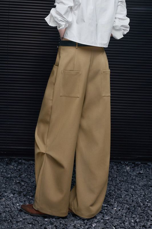 ハイウエストカーブシルエットパンツ B4678