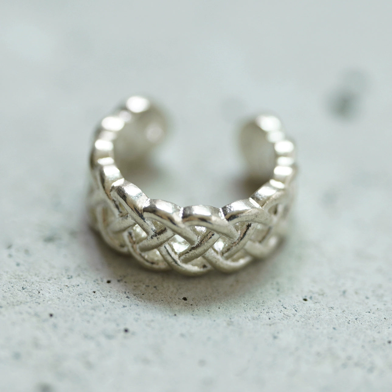 S925甜甜圈造型耳環和網狀耳夾 B4501