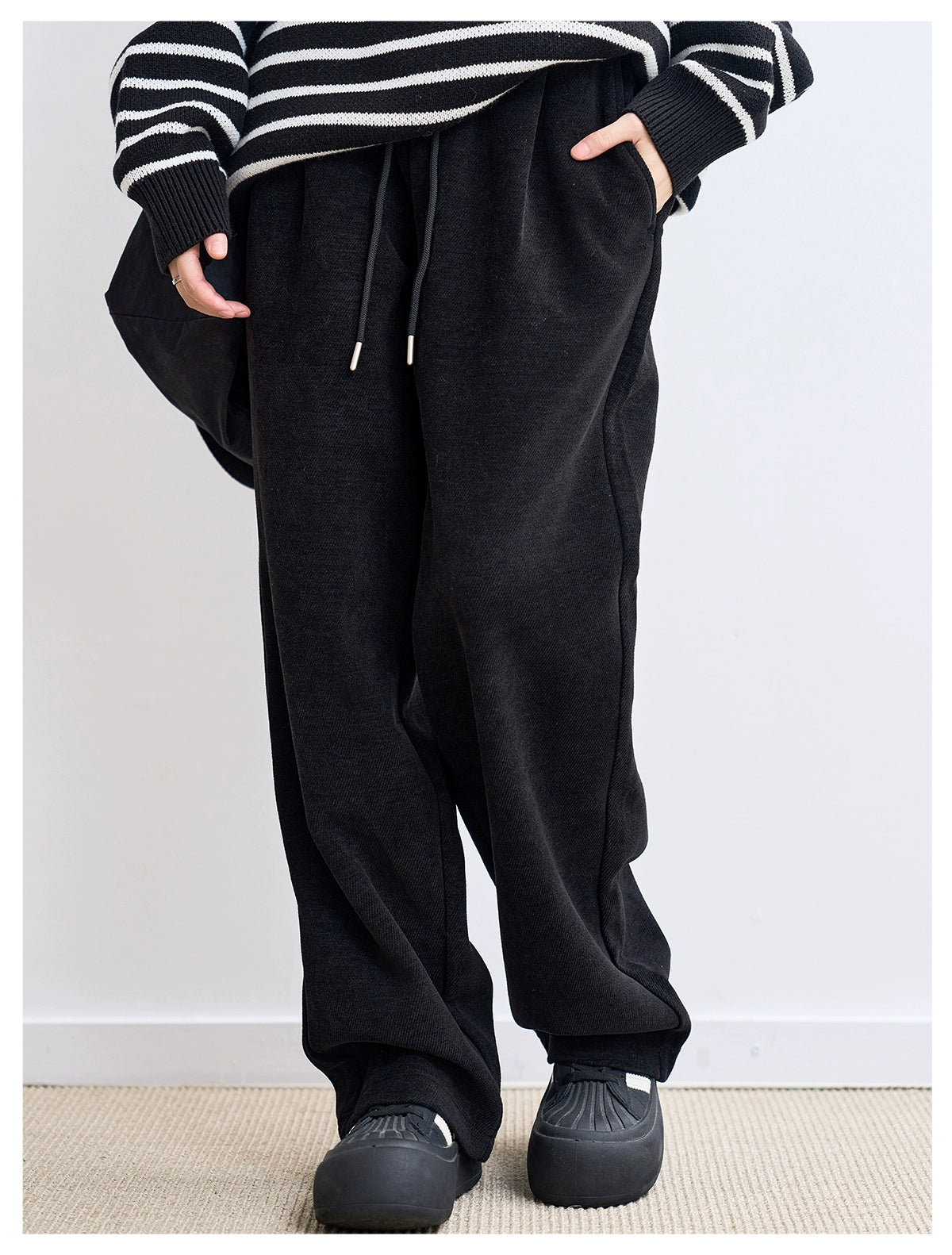 シェニールルーズストレートパンツ B4426