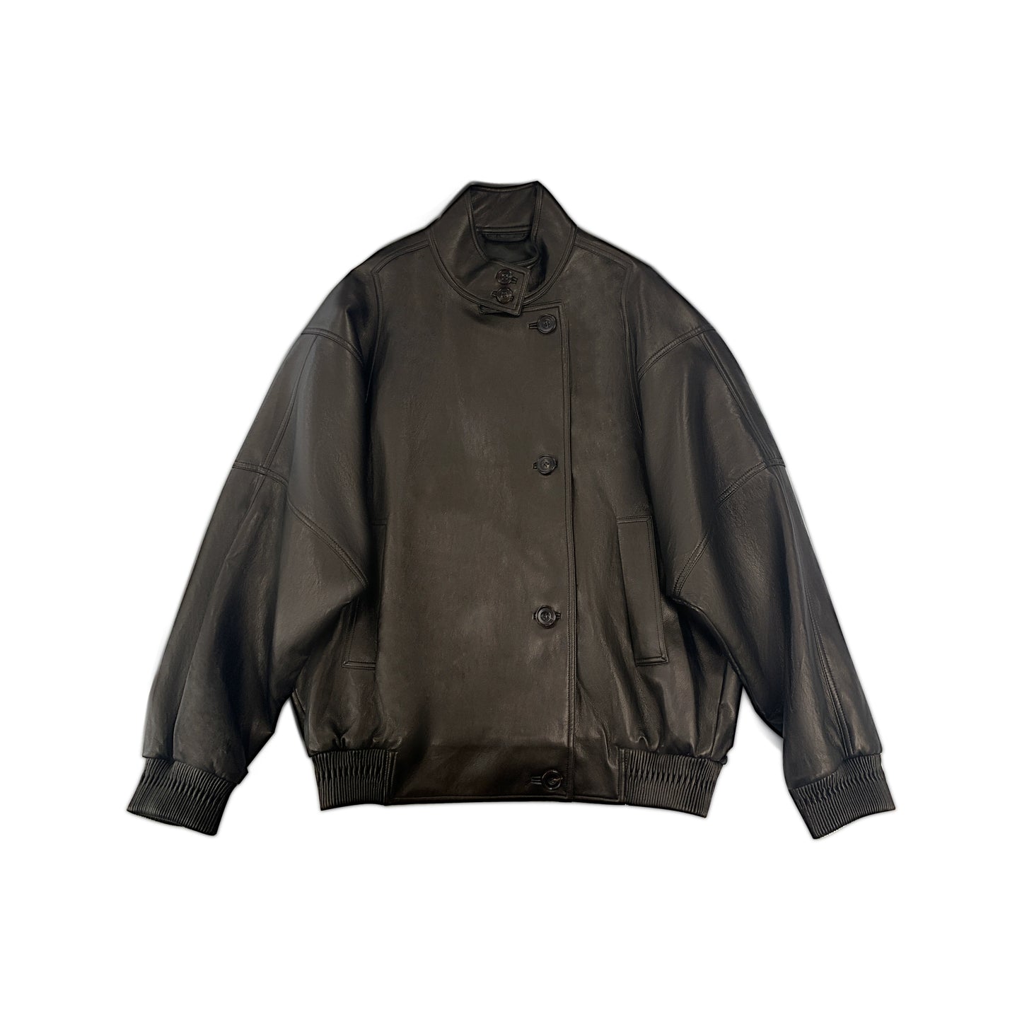 美國復古摩托車PU寬鬆夾克 B4458