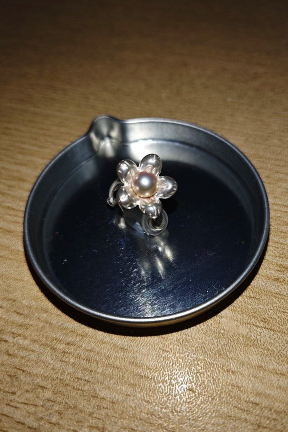 S925ハグミーパールデイリーウェアラブルピアス(シングル) B4107