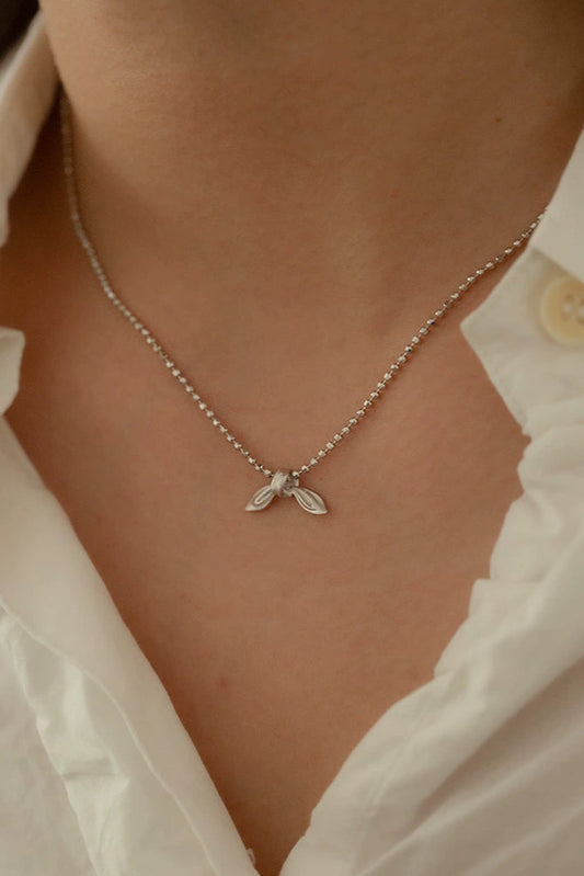 S925シングルノットニッチチョーカーネックレス B4296