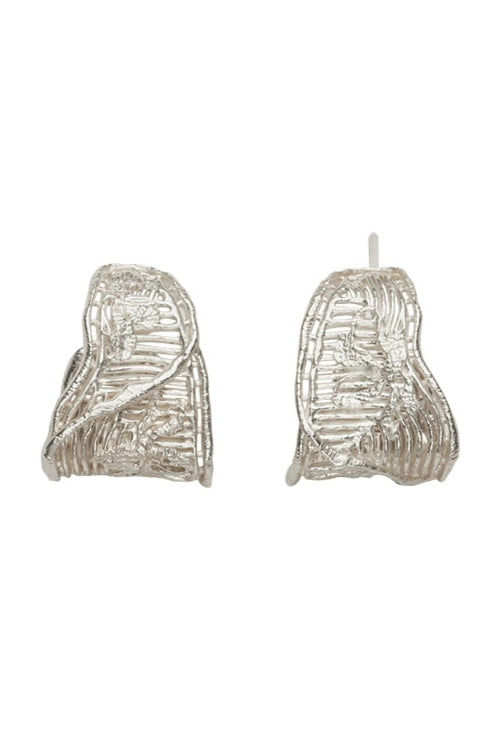 S925 Vintage Gardenia Fiber High-end Niche Earrings B4146