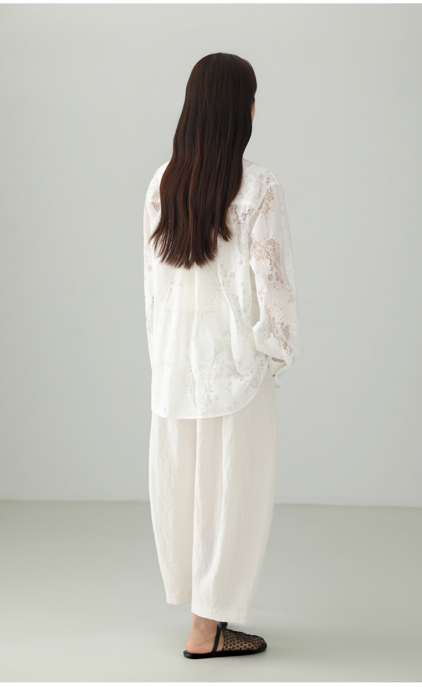 Jacquard Cutwork Shirt Jacket B4757