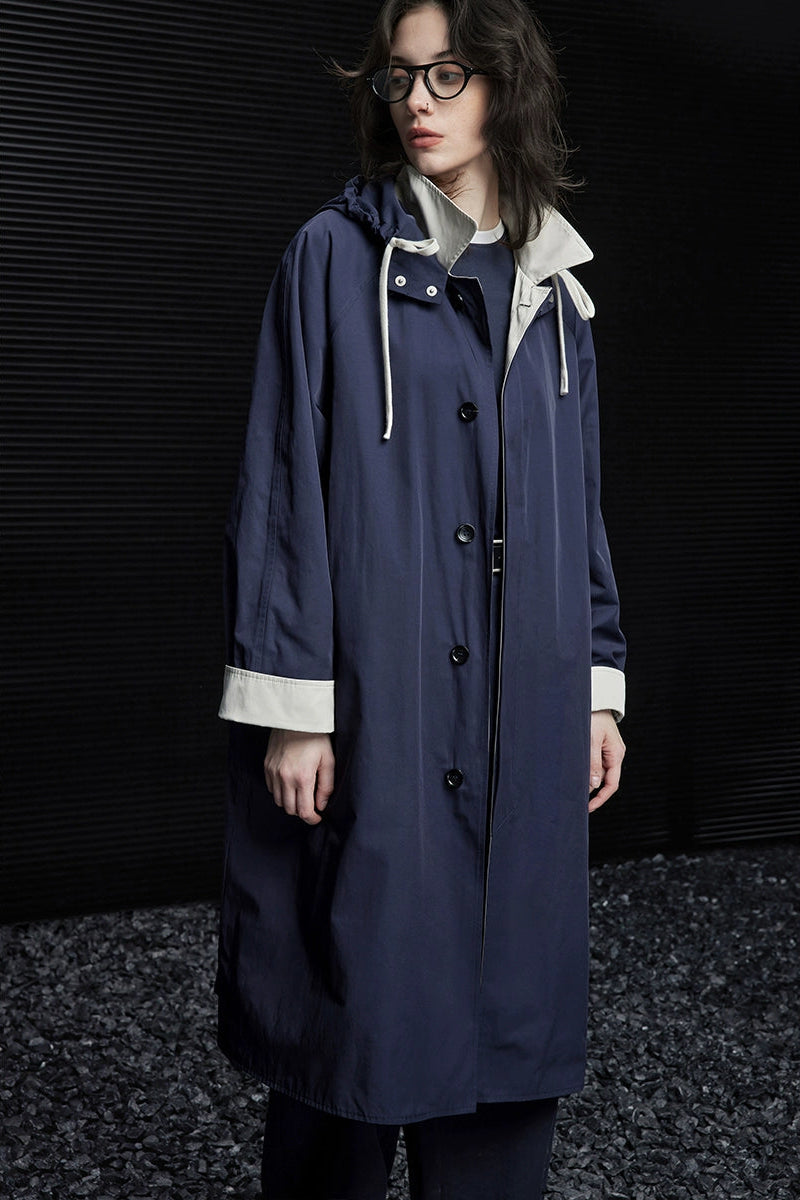 バイカラーリバーシブルフーディコート B3614