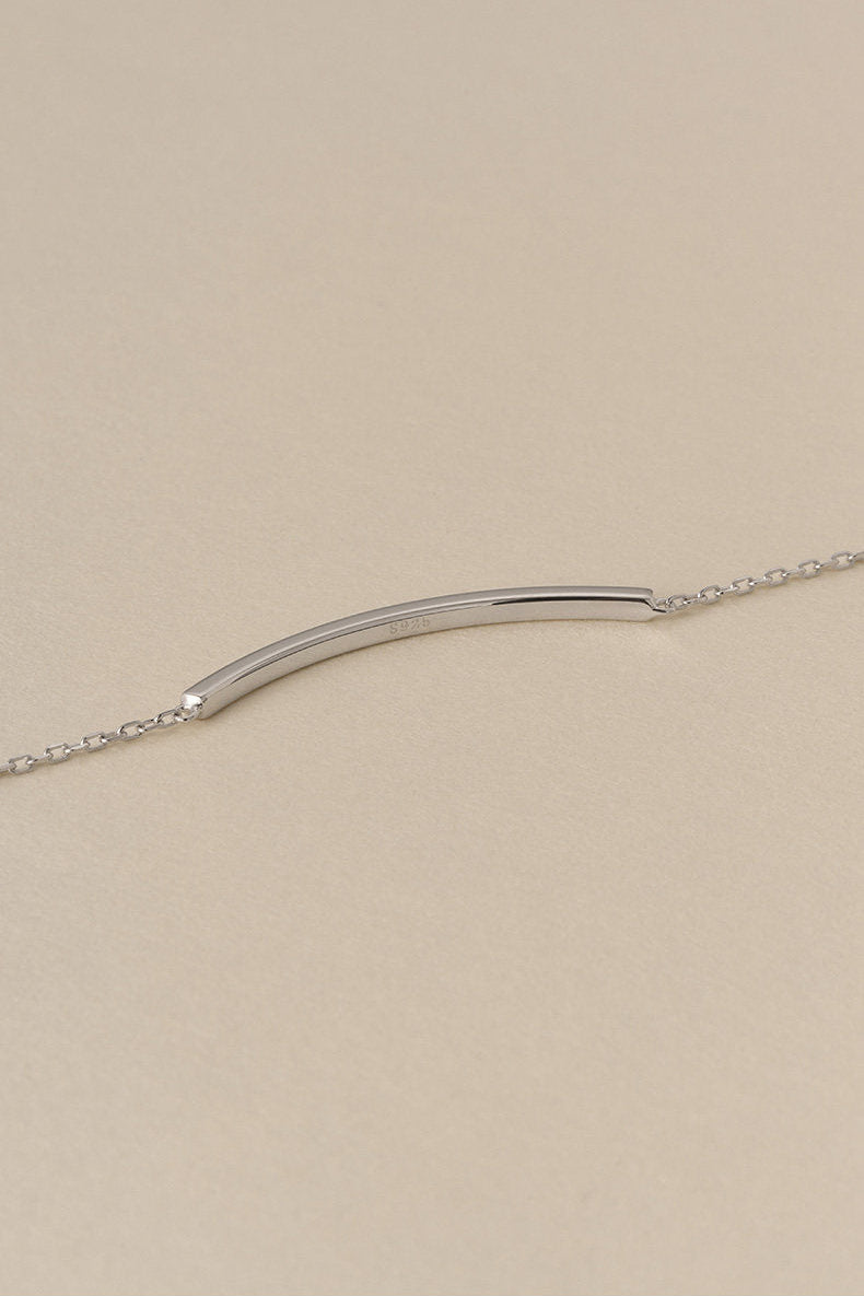 S925ミニマルスマイルブレスレット B4273