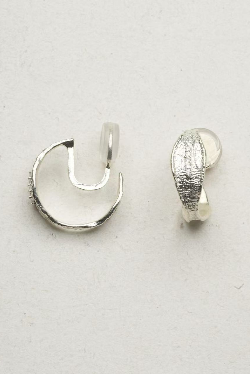 S925ヴィンテージウーブンニッチピアス B4153