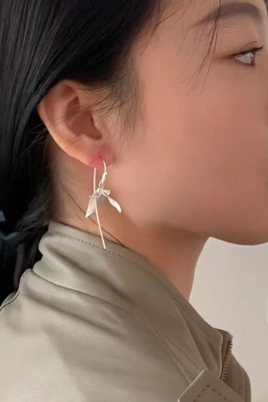 S925 Orchid Cool Retro Earrings B4265