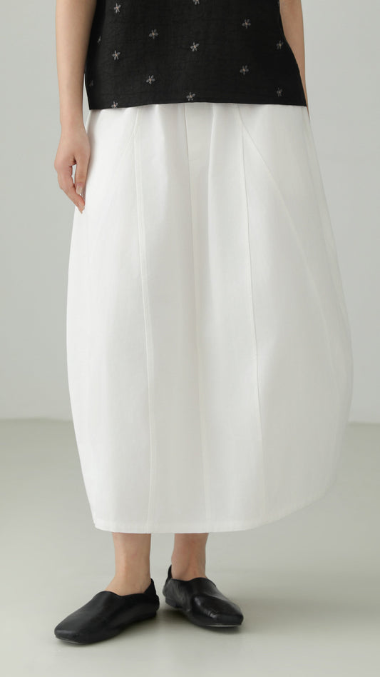 プレミアムウオッシュドコットンバドスカート B4700