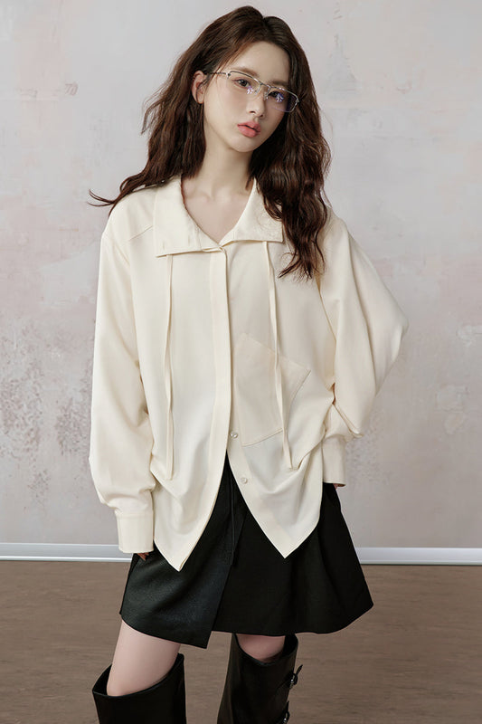 杏仁奶米襯衫 B3771