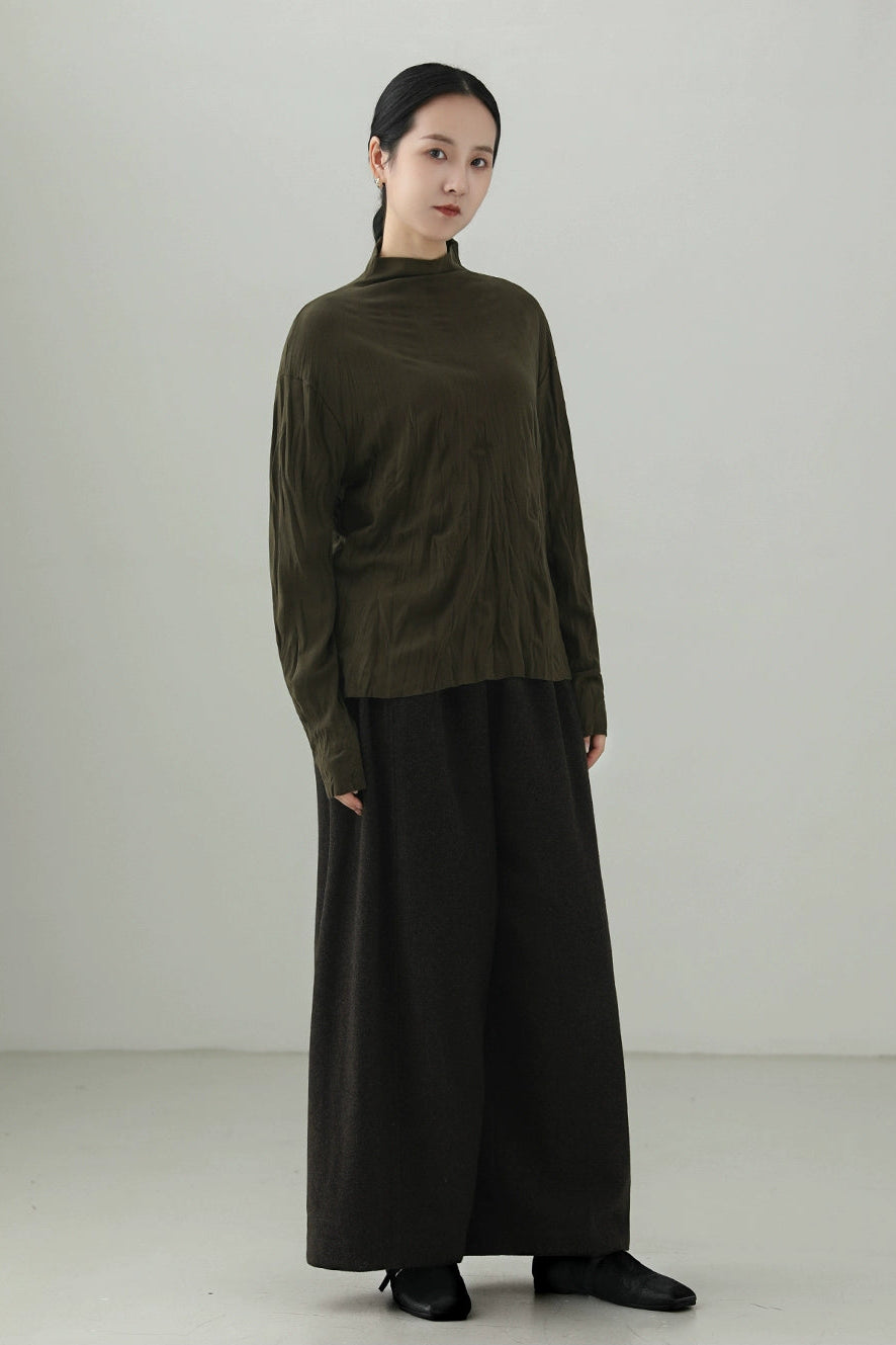 テンセルウールシワ加工Tシャツ B4525