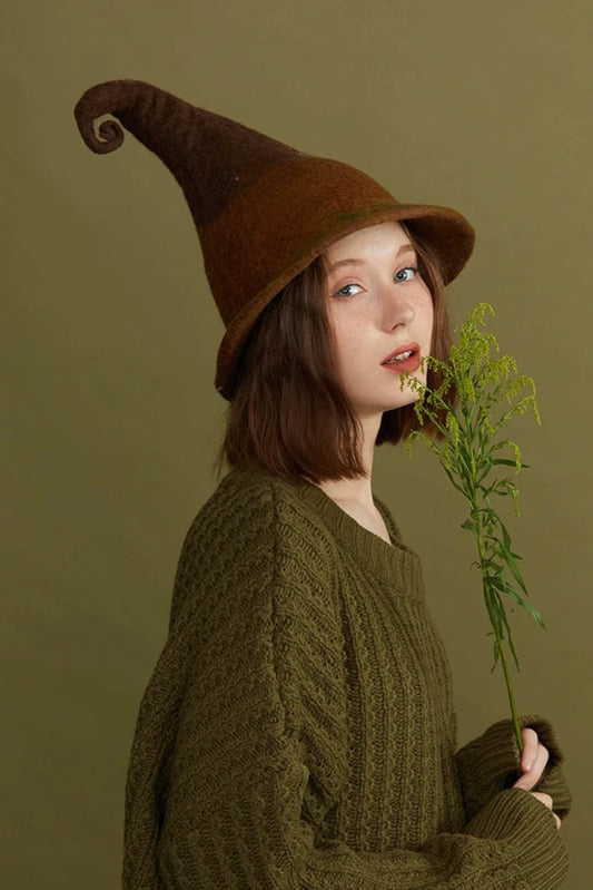 羊毛ウエットフェルト魔法使いハイハット B3392