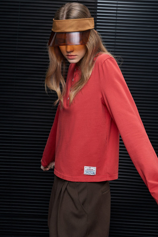 レンガレッドウオッシュヴィンテージTシャツ B4611