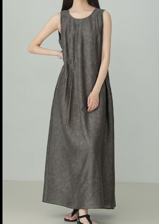 テンセルリネンミニマリストドレス B3127