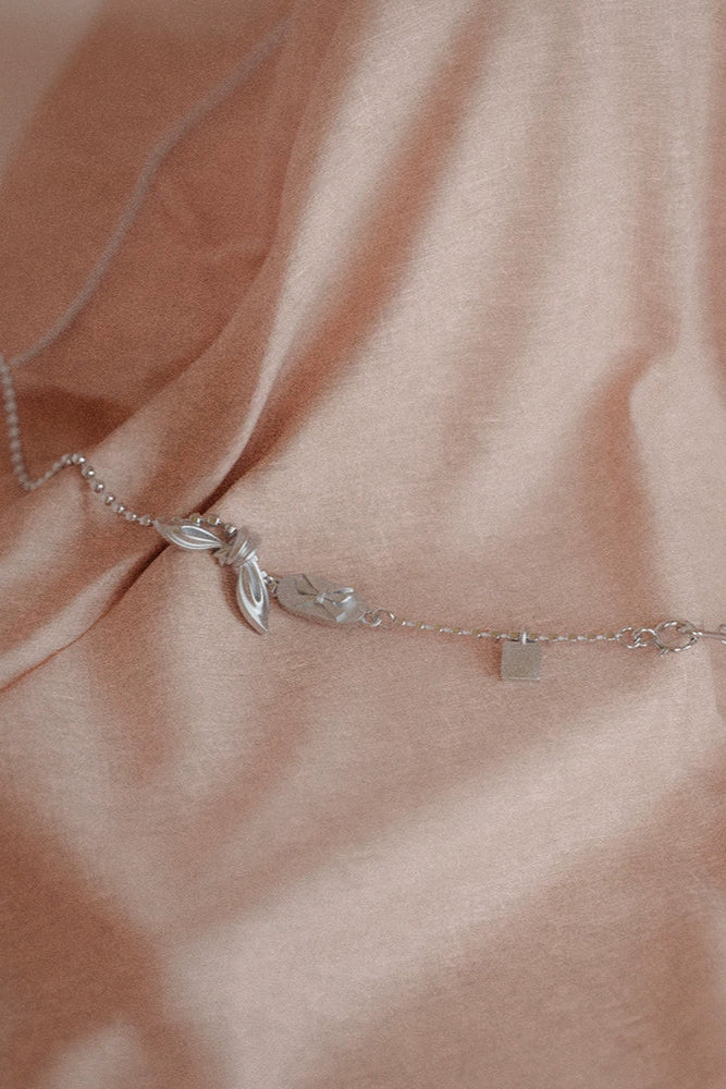 S925シングルノットニッチチョーカーネックレス B4296