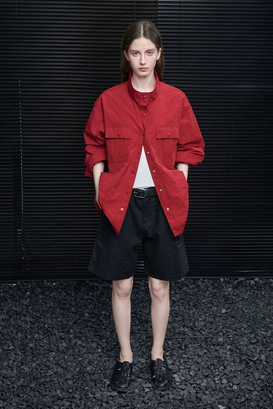 スタンドカラーワークウエアシャツジャケット B4675