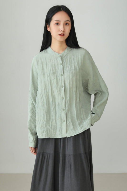 極簡皺褶寬鬆上衣B3835