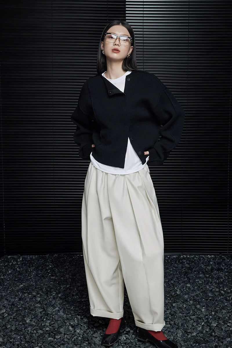 スタイリッシュブラックニットカーディガン B3545 – Bloemen スタイリッシュブラックニットカーディガン B3545 – Bloemen