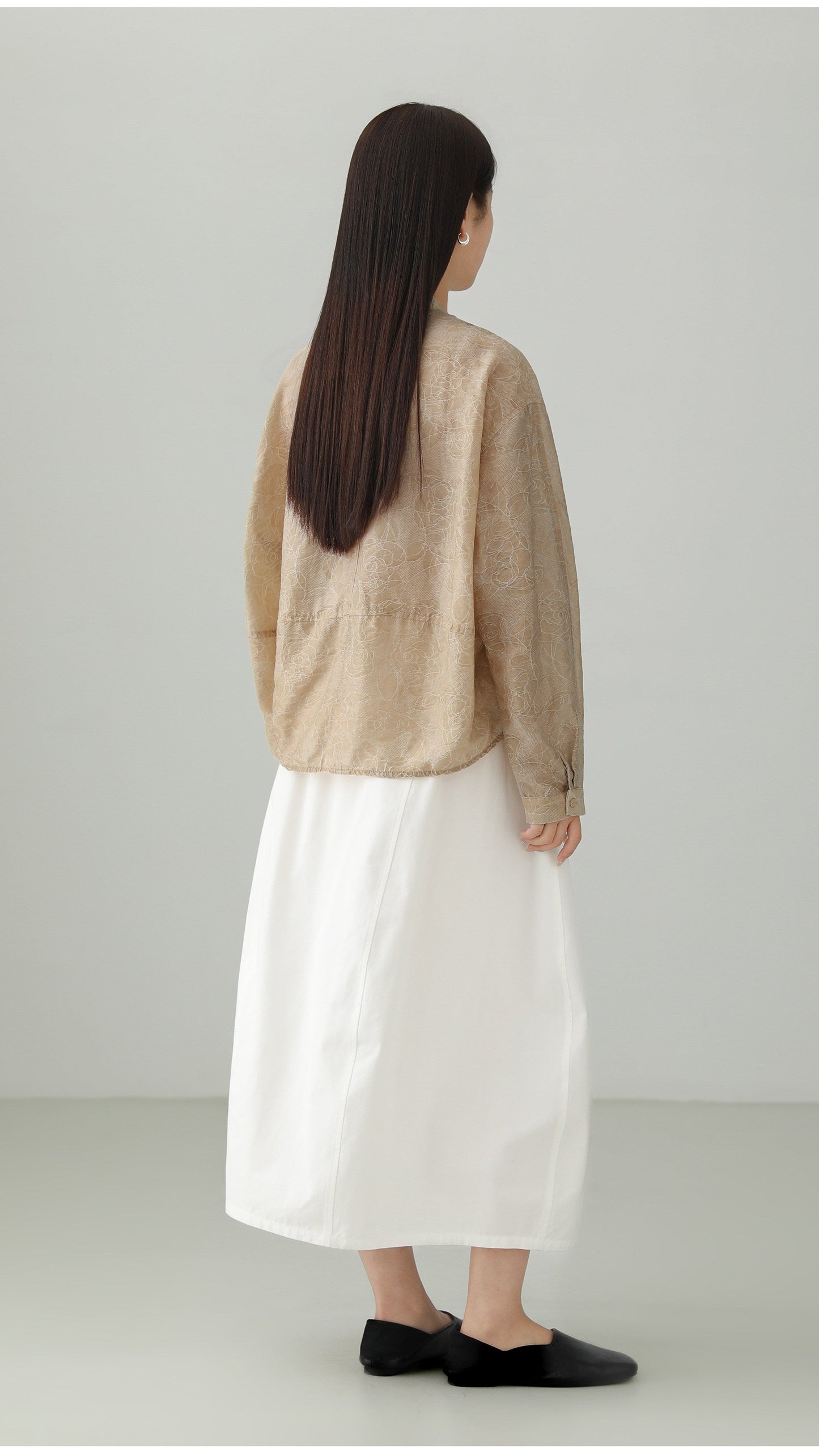 プレミアムリヨセルジャカードライトアウターシャツ B4725