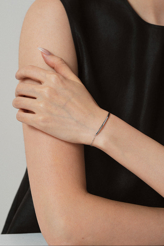 S925ミニマルスマイルブレスレット B4273