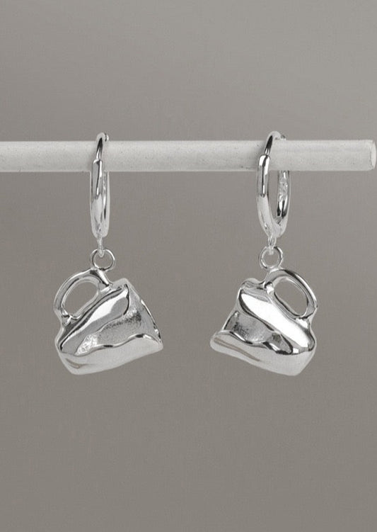 S925 Unique Happy Cup Earrings B3160