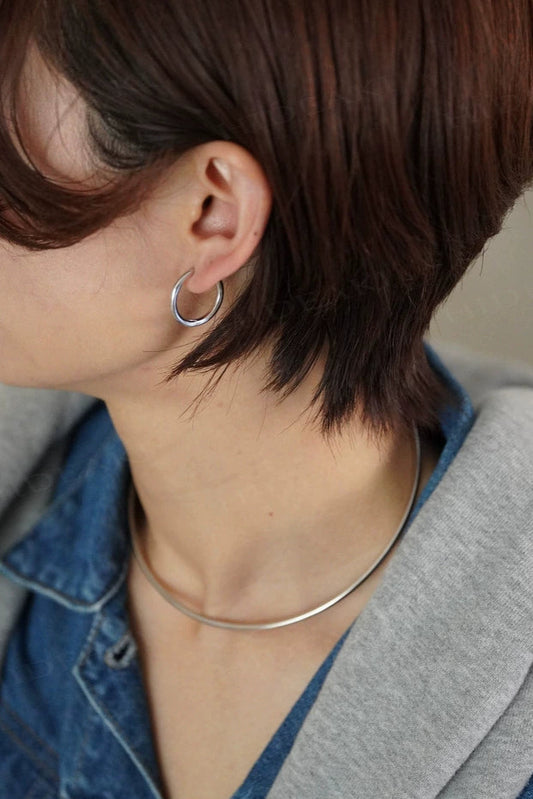 S925 Plain Hoop Earrings (SML) B3669