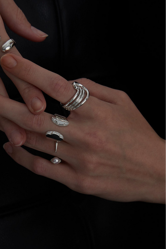 S925オープンリング・コイルリング B4233