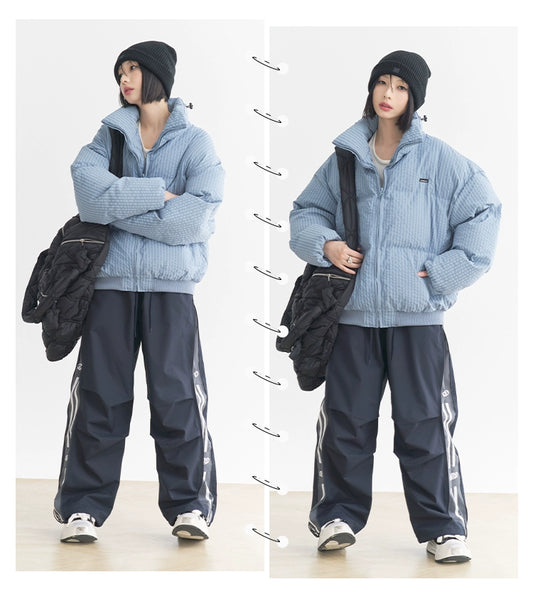 立領寬鬆棉襖 B3499