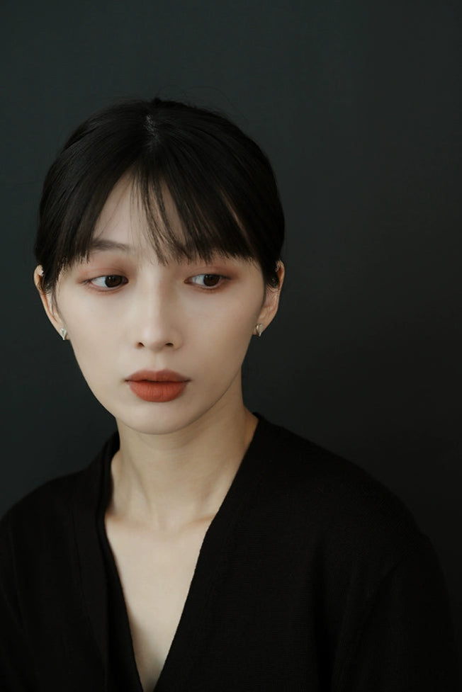 S925ヴィンテージウーブンラブピアス B4152