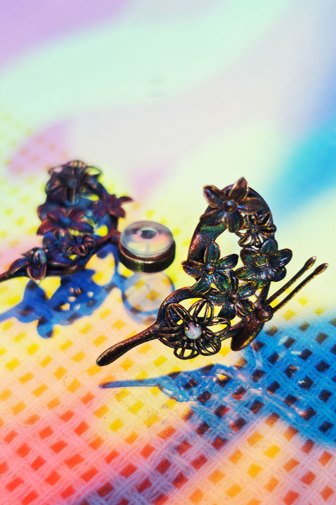 S925 Hollow Butterfly Earrings (Single) B3838