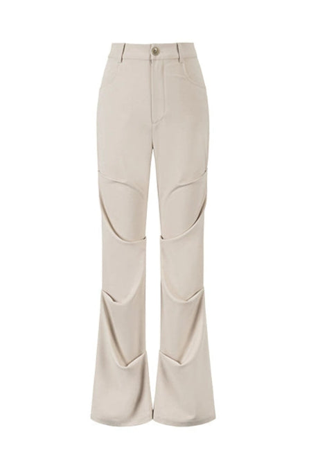 Pleated tapered pants B4349