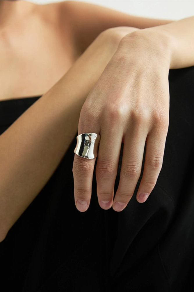 S925プレーンプレミアムワイドフェイスリング B4335 – Bloemen