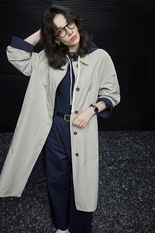 バイカラーリバーシブルフーディコート B3614